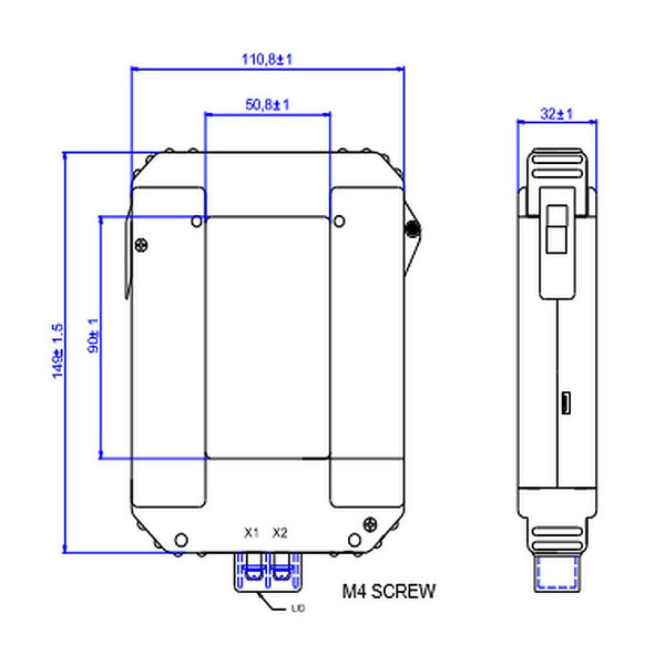 Ti ouvr clip 500/5a, ecs90, cl 0.5, 5va, 90x50 mm