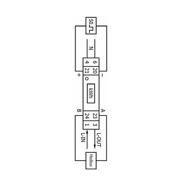 Polier Compteur Modulaire mono 45 A MODBUS MID