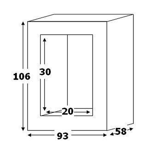 Ti ouvr 100/5a, tp23, cl 3, 1,25va, 30x20 mm, ce