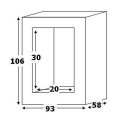 Ti ouvr 100/5a, tp23, cl 3, 1,25va, 30x20 mm, ce