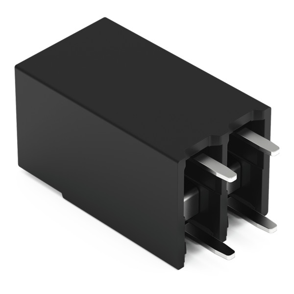 Borne pour circuits imprimés thr bouton-poussoir 1,5mm² pas3.5mm 2 pôles, noir