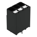 Borne pour circuits imprimés thr bouton-poussoir 1,5mm² pas3.5mm 3 pôles, noir