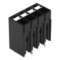 Borne pour circuits imprimés thr bouton-poussoir 1,5mm² pas3.5mm 4 pôles, noir