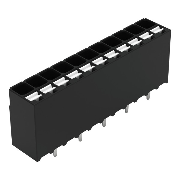 Borne pour circuits imprimés thr bouton-poussoir 1,5mm² pas3.5mm 11 pôles, noir