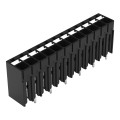 Borne pour circuits imprimés thr bouton-poussoir 1,5mm² pas3.5mm 12 pôles, noir