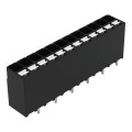 Borne pour circuits imprimés thr bouton-poussoir 1,5mm² pas3.5mm 12 pôles, noir