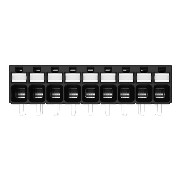 Borne pour circuits imprimés thr bouton-poussoir 1,5mm² pas3.5mm 9 pôles, noir