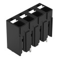 Borne pour circuits imprimés thr bouton-poussoir 1,5mm² pas 5mm 4 pôles, noir