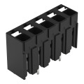 Borne pour circuits imprimés thr bouton-poussoir 1,5mm² pas 5mm 5 pôles, noir