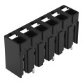 Borne pour circuits imprimés thr bouton-poussoir 1,5mm² pas 5mm 6 pôles, noir