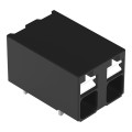 Borne pour circuits imprimés thr bouton-poussoir 1,5mm² pas 5mm 2 pôles, noir