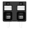 Borne pour circuits imprimés thr bouton-poussoir 1,5mm² pas 5mm 2 pôles, noir