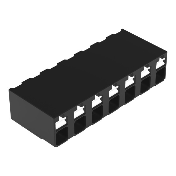 Borne pour circuits imprimés thr bouton-poussoir 1,5mm² pas 5mm 7 pôles, noir