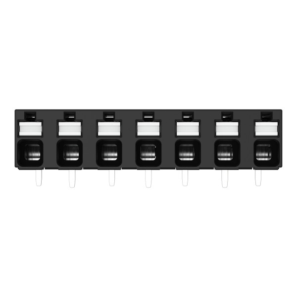 Borne pour circuits imprimés thr bouton-poussoir 1,5mm² pas 5mm 7 pôles, noir