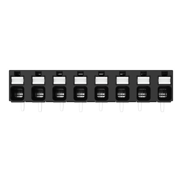 Borne pour circuits imprimés thr bouton-poussoir 1,5mm² pas 5mm 8 pôles, noir