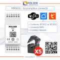 Ecocompteur monophasé connecté Polier WIFI 5 postes