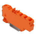 Borne de distribution avec bouton-poussoir 1x6 mm² 6x1,5 mm² orange