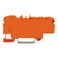 Borne de distribution avec bouton-poussoir 1x6 mm² 6x1,5 mm² orange