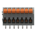 Borne pour circuits imprimés levier 1,5mm² pas3.5mm 7 pôles, gris