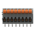 Borne pour circuits imprimés levier 1,5mm² pas3.5mm 8 pôles, gris