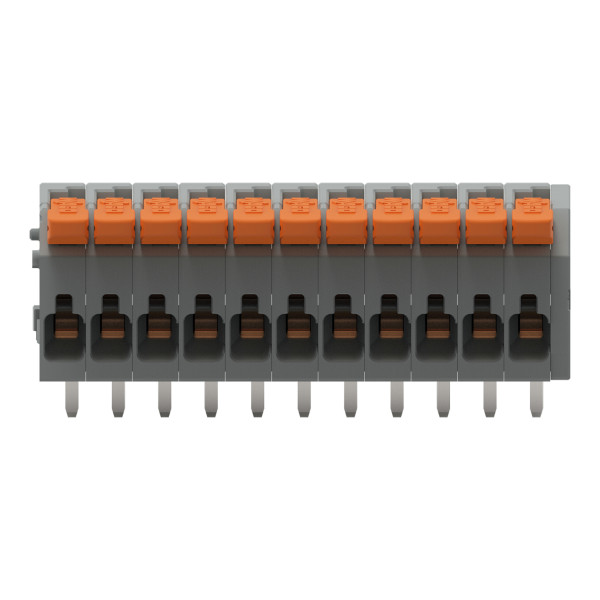 Borne pour circuits imprimés levier 1,5mm² pas3.5mm 11 pôles, gris