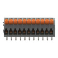 Borne pour circuits imprimés levier 1,5mm² pas3.5mm 11 pôles, gris