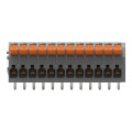 Borne pour circuits imprimés levier 1,5mm² pas3.5mm 12 pôles, gris