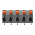 Borne pour circuits imprimés levier 1,5mm² pas7.5mm 5 pôles, gris