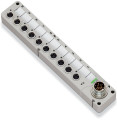 Répartiteur ip67 - 10xm8 - 3 pôles - connexion m16 - 14 pôles