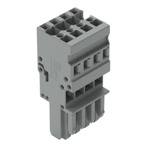 Connecteur femelle 1c, avec détrompeurs, 4 pôles /'r'=4 mm²