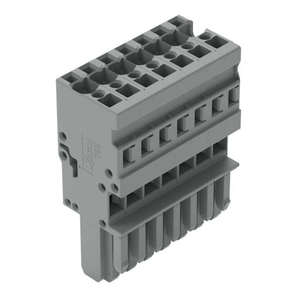 Connecteur femelle 1c, avec détrompeurs, 7 pôles /'r'=4 mm²