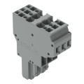 Connecteur femelle 2c, avec détrompeurs, 3 pôles /'r'=4 mm²