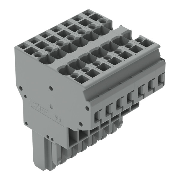 Connecteur femelle 2c, avec détrompeurs, 7 pôles /'r'=4 mm²