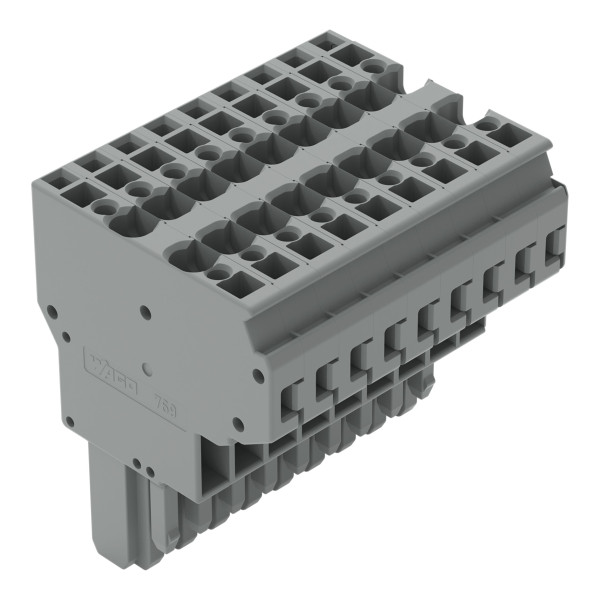 Connecteur femelle 2c, avec détrompeurs, 9 pôles /'r'=4 mm²