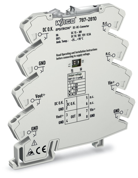 Convertisseur dc-dc 6mm entree 24 v- sortie 5-10-12 v 0,5 a