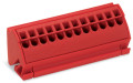 Bloc de barres collectrices 4 mm² (12 pts) rouge