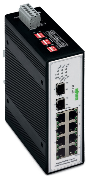 Switch ethernet 8 ports 100base-tx + 2 slots sfp 100