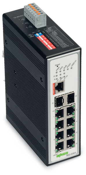 Switch ethernet administrable 8 ports 100base-tx - 2 slots sfp 100/1000