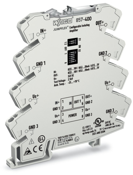 Amplificateur isolateur configurable courant/tension