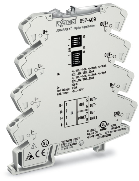 Amplificateur isolateur bipolaire configurable courant/tension