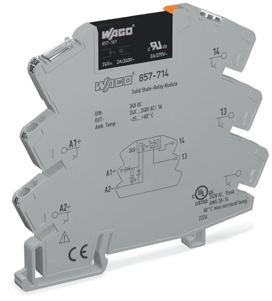 Module avec relais statique 24 v dc / 24..240 v ac - 1 a