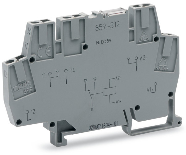 Borne avec relais miniature 1 rt, 24 vdc