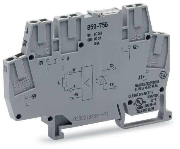 Borne optocoupleur miniature, 24 vdc / 5 vdc 0.5 a 10 khz