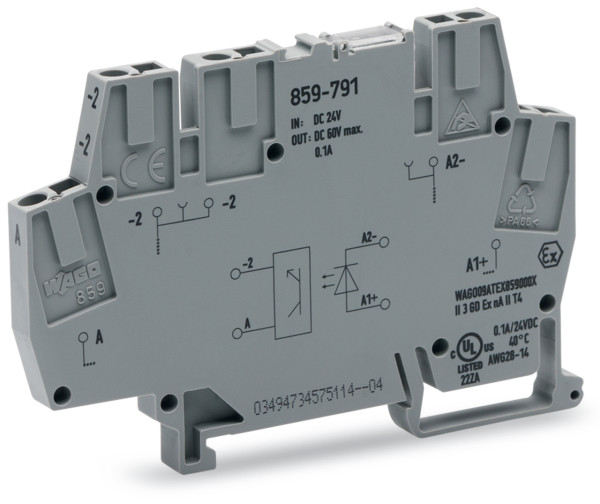 Borne avec optocoupleur miniature 1 rt, 24 vdc