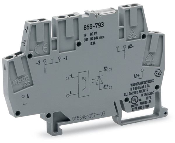 Borne avec optocoupleur miniature 1 rt, 5 vdc