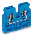 Borne centrale sans pied de fixation, 2c, bleu cage clamp compact