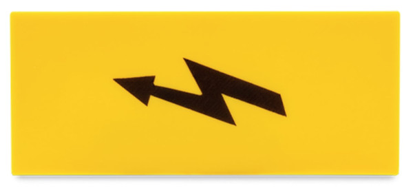 Obturateur de protection de signalisation de danger, jaune