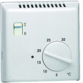 Thermostat ambiance électron saillie chauf eau ch contact inv entrée abaiss 230v