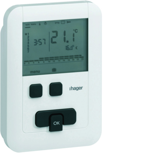 Thermostat ambiance programmable digital chauf eau chaude 4 fils sur 7j eco 230v