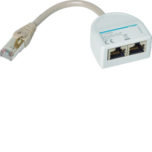 Eclateur de port 2 fils vers 2 rj45 pour modbus agardio